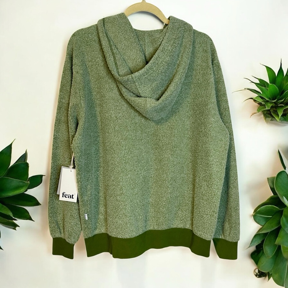 New Feat unisex Green Zip-Up Hoodie - Picture 3 of 4